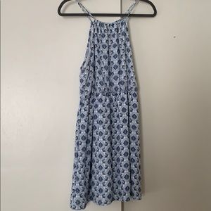 High neck with winched waist dress